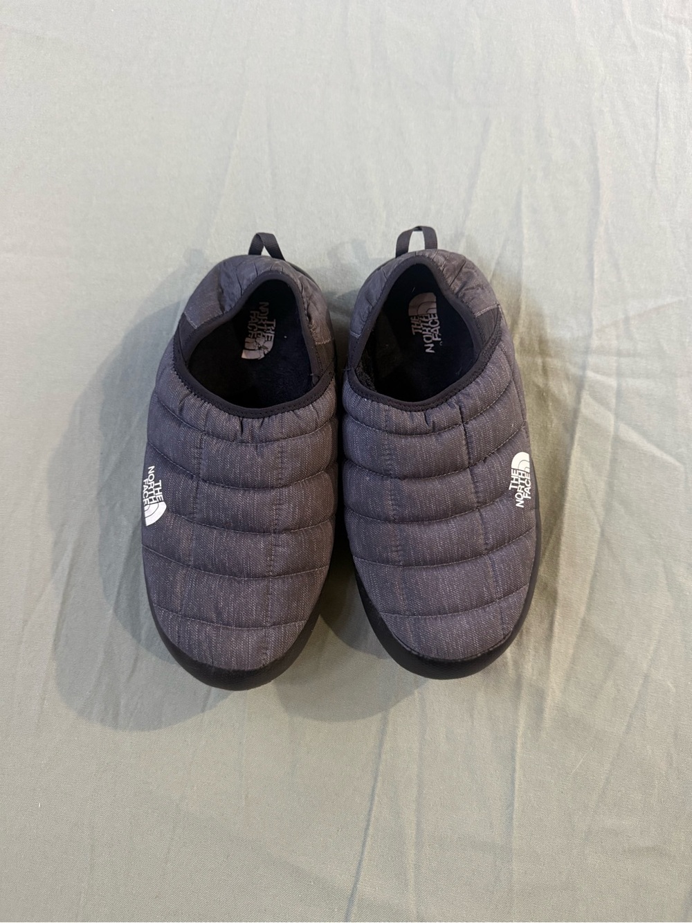 Men's The North Face Insulated Thermoball Slippers Gray 10